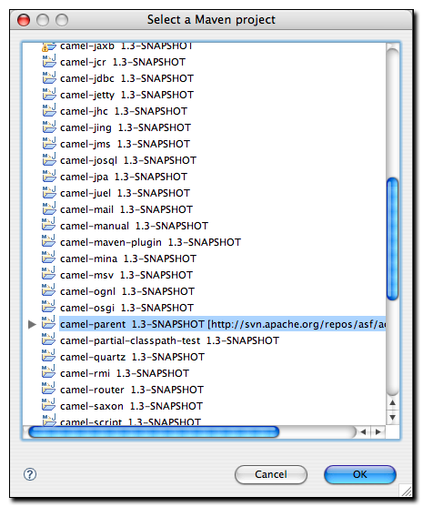 Selecting a Parent Project for a New Maven Module