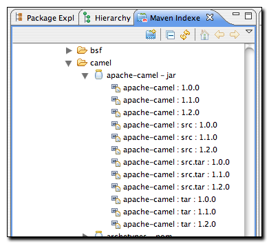 Locating a POM from the Indexes View