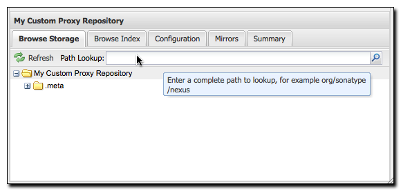 Browsing Repository Storage