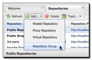 Adding a New Repository Group